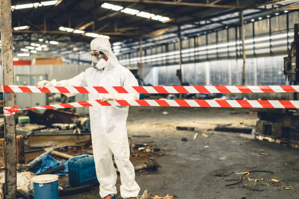 Professional Unattended Death Cleanup technician working in Central City, IL
